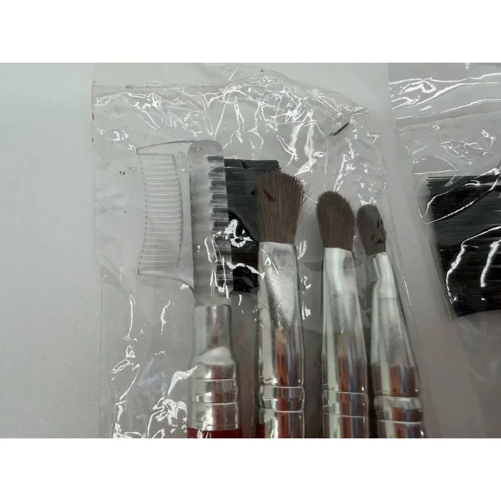 Lancome Makeup Brush Set Lot of 3 Sets Red Handle Brushes New